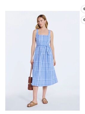 New Free Assembly Women’s Sleeveless Belted Cotton Midi Dress